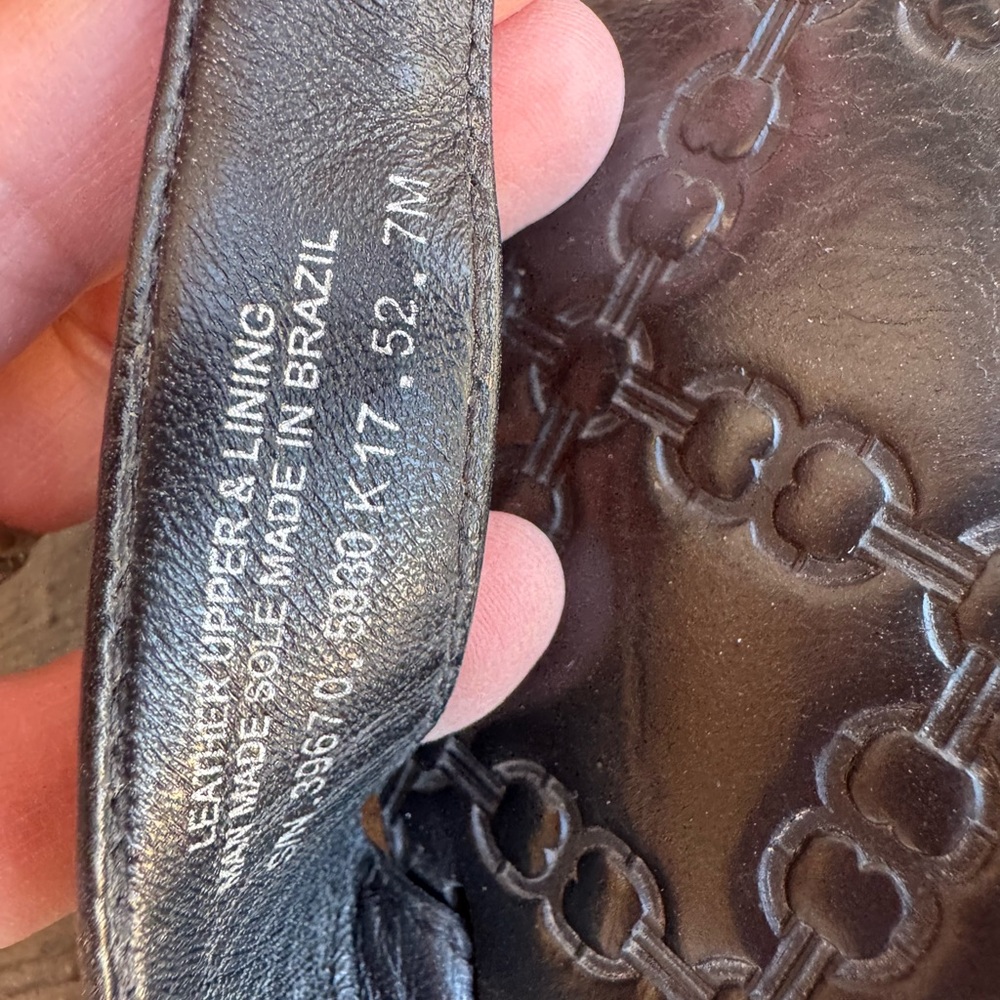 Tory Burch Women’s Leather Monroe Black Thong Sandals Size 7 - Picture 7 of 10